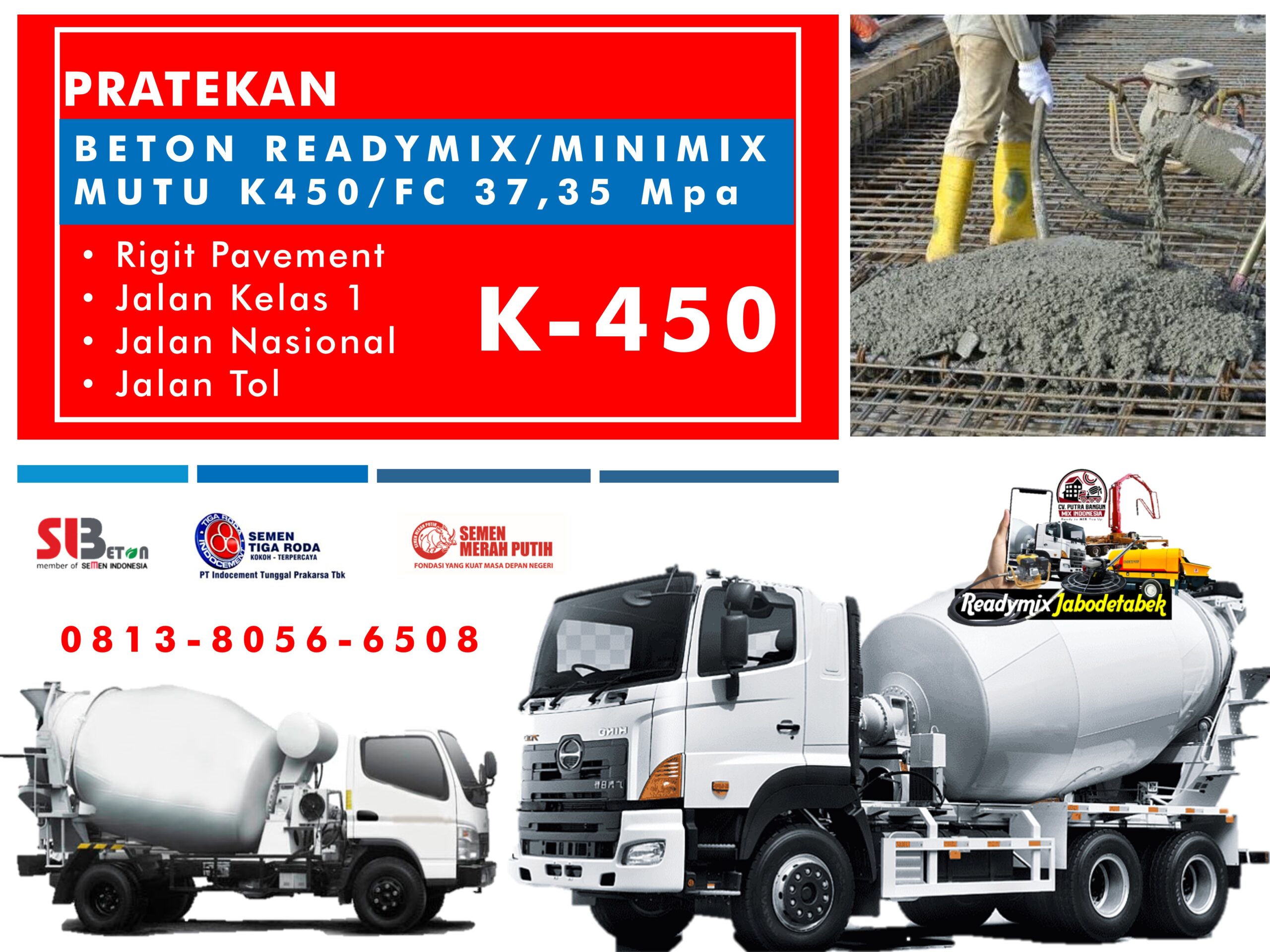 Harga Beton k450